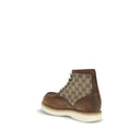 Botas de Couro Marrom com Cadarço