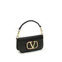 Bolsa de Ombro em Couro de Bezerro Preto Bos Taurus