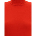 Rotes Merinowoll-Freizeitkleid