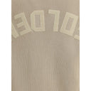 Pull en maille côtelée beige