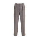 Green Fleece Wool Dress Pants