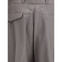 Green Fleece Wool Dress Pants