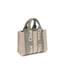 Beige Leinenhandtasche
