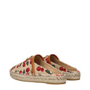 Beige Raffia Hausschuhe