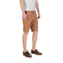 Beige Baumwoll-Bermuda-Shorts