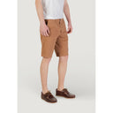 Beige Baumwoll-Bermuda-Shorts