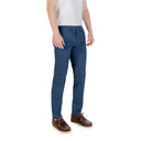 Pantaloni Skinny in Cotone Blu