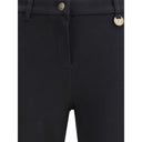 Schwarze Baumwoll-Freizeithose