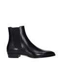 Botas de Couro Preto até o Tornozelo