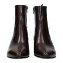 Botas de Couro Vermelho para Tornozelo