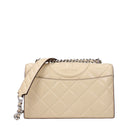 Beige Leder Umhängetasche