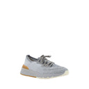 Scarpe da ginnastica atletiche grigie in cotone