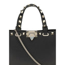 Bolsa de Ombro de Couro Preto