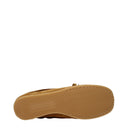 Braune Leder Slipper ohne Schnürsenkel