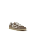 Beige Kalbsleder Bos Taurus Sportliche Sneaker