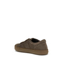 Braune Sneaker aus Gummi mit niedrigem Schaft