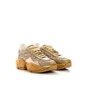 Goldene Kalbsleder Chunky Sneakers