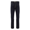 Blue Polyester Tapered Jean