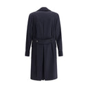 Cappotto di lana blu
