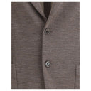 Blazer in lana di pile marrone