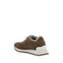 Sneakers con zeppa in gomma marrone