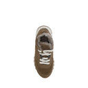 Sneakers con zeppa in gomma marrone