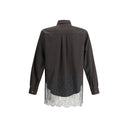 Braun Fleece Wolle Muster Hemd