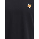 T-shirt nera di cotone