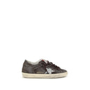Gray Calf Leather Bos Taurus Low Top Sneakers