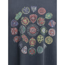 T-shirt nera di cotone