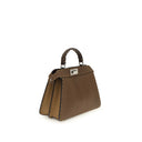 Braune Lederschultertasche