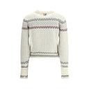Weißer Wollcardigan