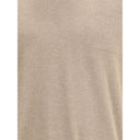 Felpa in lana beige con pile