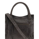 Borsa a spalla Bos Taurus in pelle di vitello marrone