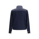 Blaue Polyester-Jacke in voller Länge