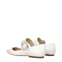 Sapatilhas de balé de couro branco