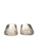 Sandálias Plataforma de Couro Dourado