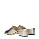 Sandálias Plataforma de Couro Dourado