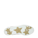 Tênis de Couro Dourado