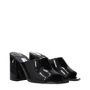 Black Leather Platform Sandals