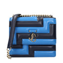 Blue Leather Shoulder Bag