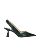 Green Leather High Heel Pumps