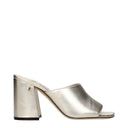 Sandálias Plataforma de Couro Dourado