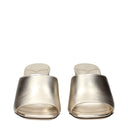 Sandálias Plataforma de Couro Dourado