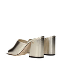 Sandálias Plataforma de Couro Dourado