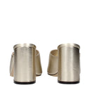 Sandálias Plataforma de Couro Dourado