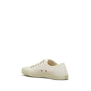Sneakers basse in cotone bianco