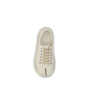Sneakers basse in cotone bianco