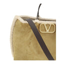 Borsa a spalla in pelle beige