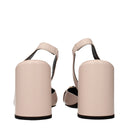 Pink Leather High Heel Pumps